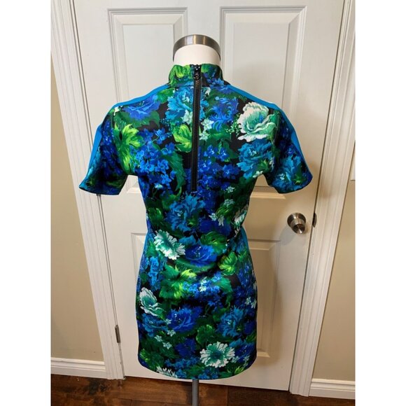 PAM & GELA Blue Green Floral Pattern Striped Panels Dress, Size S, NWT! - Picture 4 of 5